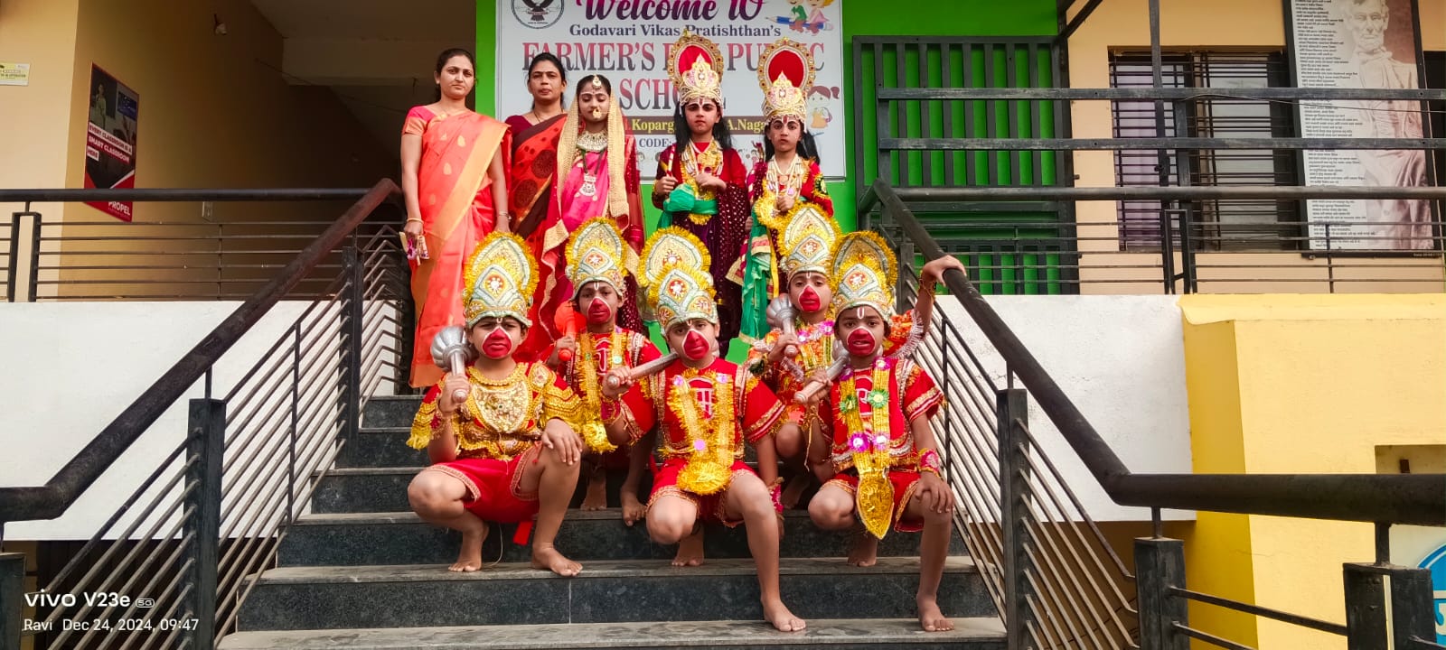 Student painting displayed at art exhibition